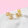 Brass & Crystal Rhinestone Stud Earrings for Women EJEW-G464-04G-01-3