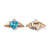 Zinc Alloy Rhinestone Pendants ALRI-TAC0003-24G-2