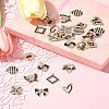 28Pcs 11 Styles Alloy Enamel Pendants FIND-FS0003-24-9