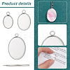 DIY Blank Oval Pendant Making Kits DIY-PH0021-47-4
