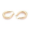 U-Shaped Brass Hoop Earrings EJEW-T047-105G-3