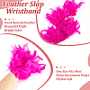 Rooster Feather Trim Clothing Cuffs Decoration AJEW-WH0696-197C-3