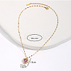 Heart Cubic Zirconia Pendant Necklace with Brass Chains HL6182-3