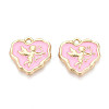 Alloy Enamel Pendants ENAM-T024-23B-G-1