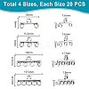 80Pcs 4 Styles Alloy Chandelier Component Links FIND-PH0022-78AS-2