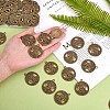 60Pcs Life of Tree Moon Charm Pendant Triple Moon Goddess Pendant Ancient Bronze for Jewelry Necklace Earring Making crafts JX339A-2