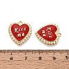 Valentine's Day Alloy Enamel Pendants ENAM-T024-16A-G-6