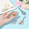 10Pcs 5 Styles Starfish Turtle Synthetic Turquoise & Alloy Pendant Decoration HJEW-FZ00041-9