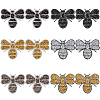 12Pcs 6 Styles Bees Hotfix Rhinestone Iron on Patches Appliques DIY-CP0009-67-1