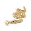 Rack Plating Brass Micro Pave Cubic Zirconia Pendants KK-A160-13G-3