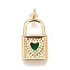 Brass Micro Pave Cubic Zirconia Pendants KK-A161-30G-B-2