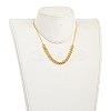 Men's Aluminum & Brass Cuban Link Chain Necklaces NJEW-JN03036-5
