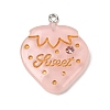 Opaque Resin Pendants RESI-Q020-01B-1