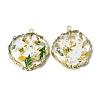 Transparent Resin Pendants RESI-D050-15LG-2