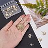 20Pcs 2 Style Rack Plating Brass Micro Pave Clear Cubic Zirconia Pendants KK-FH0004-22-3