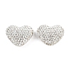 Heart Shaped Polymer Clay Rhinestone Beads CLAY-NH0002-02B-1
