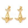 Brass Micro Pave Cubic Zirconia Pendants KK-Z140-23G-2