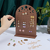Hollow Moon Wood Earring Organizer Display Stands EDIS-WH0050-02A-3