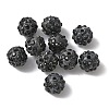 Handmade Polymer Clay Rhinestone Beads LS-CLAY-WH0010-01B-1