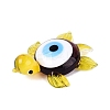 Handmade Lampwork Turtle with Evil Eye Figurine Display Decorations LAMP-N034-25E-2