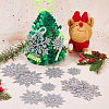 36Pcs Glitter Christmas Snowflake Plastic Hanging Ornaments HJEW-GF0001-64A-3