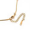 1.2MM 304 Stainless Steel Oval Beads Snake Chain Necklaces NJEW-N058-14G-2