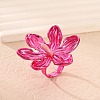 Adjustable Alloy Flower Finger Rings for Women RJEW-B124-01A-1