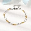 304 Stainless Steel Link Bracelets BJEW-A044-03A-GP-1