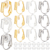 24Pcs 3 Colors Brass Clip-on Earring Converters Findings KK-SP0001-15-1