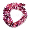 Electroplated Natural Agate Beads Strands G-B191-A07-6mm-06-4