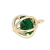 Rack Plating Brass with Cubic Zirconia Pendants LS-KK-Q018-08G-2