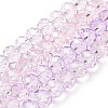 Transparent Painted Glass Beads Strands X-DGLA-A034-T6mm-A05-2