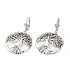 Alloy Tree of Life Dangle Leverback Earrings for Women EJEW-R153-01AS-1