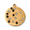 304 Stainless Steel Rhinestone Pendants STAS-Q309-14G-1
