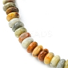 Natural Crazy Agate Flat Round Beaded Stretch Bracelets for Women BJEW-JB09717-04-3