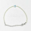 Faceted Rondelle Glass Beaded Bracelets TR4821-4-1