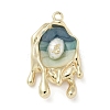 Brass Enamel Pendants KK-M308-04G-03-1