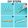 DIY Imitation Pearl Beaded Iron Alligator Hair Clips Making Kit DIY-PH0008-28-6