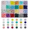 528Pcs 24 Styles Baking Paint Glass Beads DGLA-FG0001-01-1