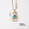 Cute Brass Micro Pave Clear Cubic Zirconia Pendant Necklaces for Women RS8490-7-1