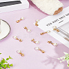 10Pcs Alloy & Round Resin Imitation Pearl Zipper Sliders AJEW-LP0006-95-1