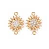 Brass Pave Cubic Zirconia Links KK-T082-11G-05-1