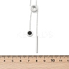 304 Stainless Steel Crystal Rhinestone Flat Round Pendant Y Necklaces NJEW-V001-03P-5
