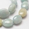 Oval Natural Aquamarine Bead Strands G-O139-02C-3