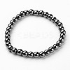 Synthetic Hematite Stretch Bracelets BJEW-P0131-01-1