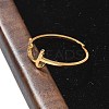 304 Stainless Steel Cuff Rings for Women RJEW-D285-01G-I-5