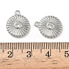 Brass Micro Pave Cubic Zirconia Grooved Pendants KK-A280-04A-P-3