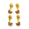Rack Plating Alloy Enamel European Dangle Charm PALLOY-E006-02MG-01-2
