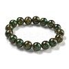 Round Synthetic Gold Clinquant Stone Stretch Bracekets G-P549-02B-01-3