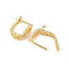 Rack Plating Brass Micro Pave Clear Cubic Zirconia Hoop Earrings Findings KK-F876-21G-2